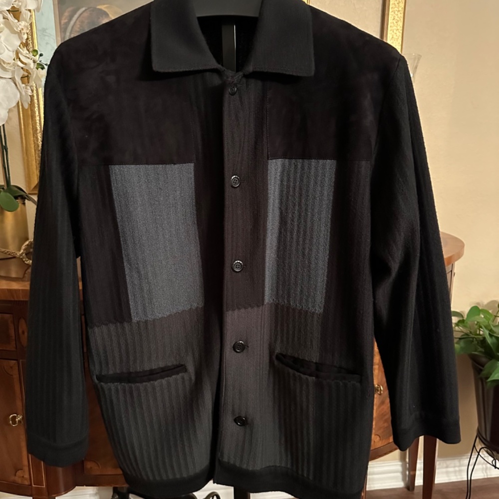 Torras Suede Patchwork Sweater/Jacket - image 4